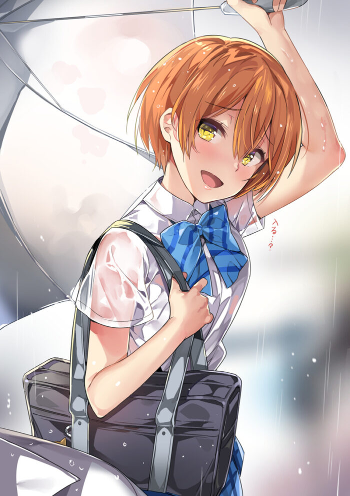 【二次】雨で制服がびしょ濡れ透け透けなJKたちの二次エロ画像くれ！Part1【透けブラ】