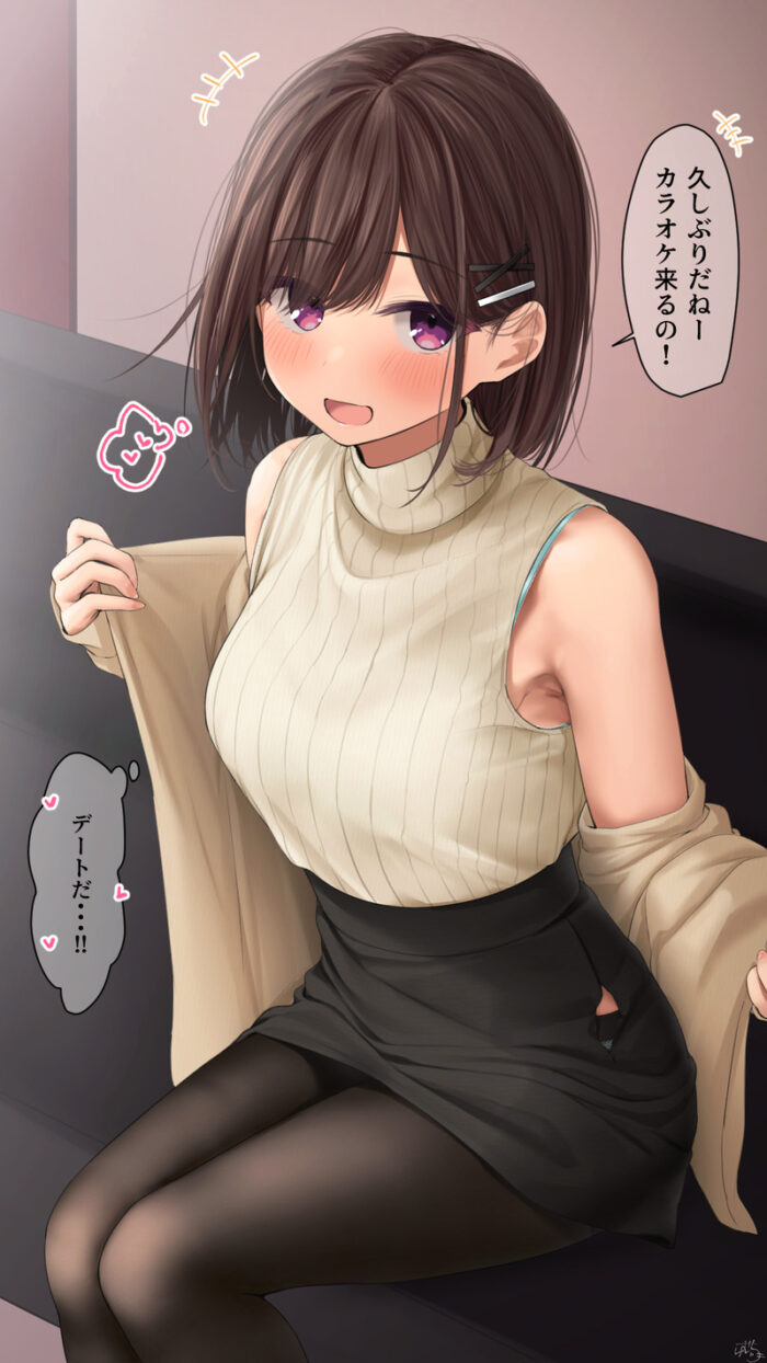 二次】袖なしセーターとかいうエッチすぎる服ｗｗｗ【画像】 | 二次エロ喫茶